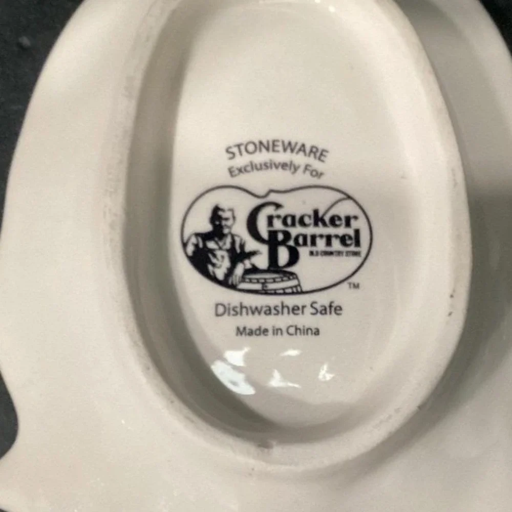 Cracker Barrel Harvest Spoon Rest, Autumn Ceramic Holder, Seasonal Tableware